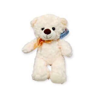 מתנה מהממת לכל גיל דובי לבן עם פפיון בעל פרווה רכה ונעימה בגובה של כ- 29 ס"מ