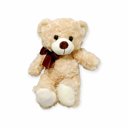 מתנה מהממת לכל גיל דובי בצבע קרם / ב'ז עם פפיון בעל פרווה רכה ונעימה בגובה של כ- 29 ס"מ.