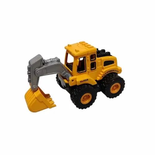 מחפרון עם זרוע מתכווננת וכף חפירה מתכווננת.