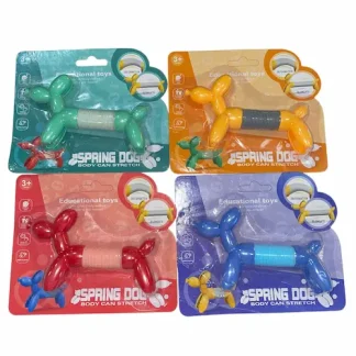 הבאנו לכם צעצוע אהוב שכל ילד וילדה ישמחו כלב צינור נמתח, כלב נקניק בעל 4 רגלים וצינור קפצי גמיש לשעות של משחק מהנה למתוח, לכווץ ולעקם בכל צורה שרק תרצו.