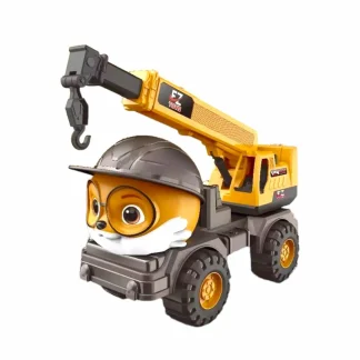 משאית מנוף גדולה בגודל 24 ס"מ עם חזית בעלת דמות חמודה, מנוף מסתובב ונפתח, ידני בדחיפה. לשעות של משחקי בנייה ודמיון מפתחים ומעשרים מתאים לילדים מגיל 3 ומעלה.