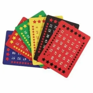 קסם טלפתיה עם קלפי מספרים, הקוסם מגלה את המספר שהמתנדב חשב בראש, 6 קלפים עם מספרים בין 1 ל 60, רמת קושי קלה, צריך לדעת לבצע חיבור בראש - מתאים לכל גיל.